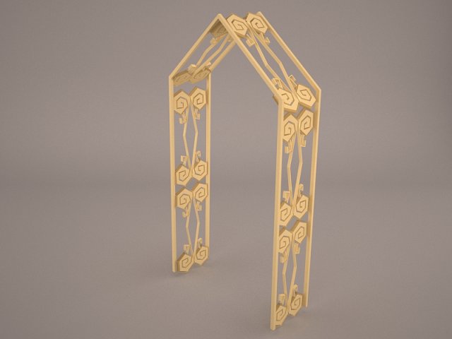 wedding arch 3D 모델 .c4d .max .obj .3ds .fbx .stl .blend 