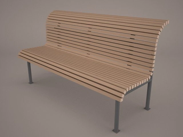 teakwood tree bench 3D Model .c4d .max .obj .3ds .fbx .stl .blend 