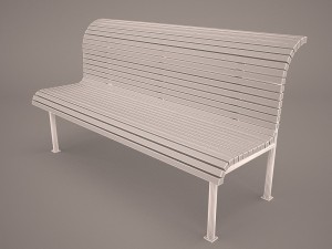 teakwood tree bench Modèle 3D