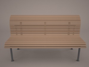 teakwood tree bench Modèle 3D