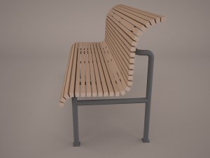 teakwood tree bench Modèle 3D