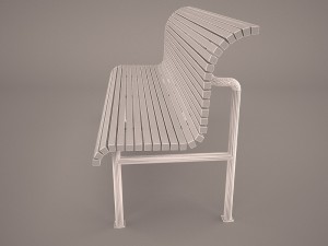 teakwood tree bench Modèle 3D