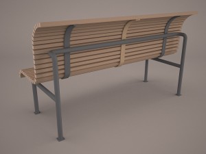 teakwood tree bench Modèle 3D