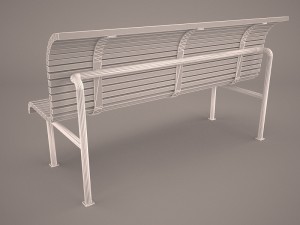 teakwood tree bench Modèle 3D