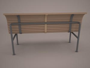 teakwood tree bench Modèle 3D