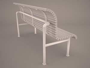 teakwood tree bench Modèle 3D