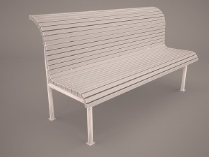 teakwood tree bench Modèle 3D