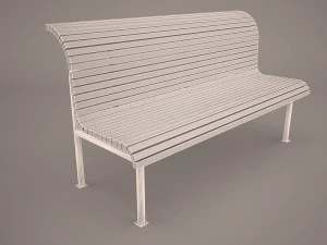 teakwood tree bench 3D Model