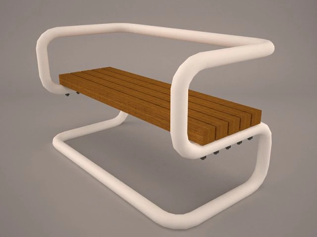 teakwood tree bench 3D Model .c4d .max .obj .3ds .fbx .stl .blend