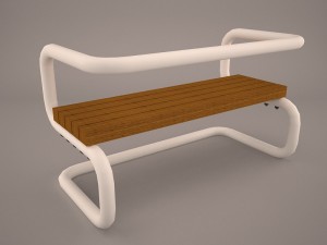 teakwood tree bench 3D Model