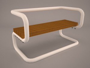teakwood tree bench 3D Model