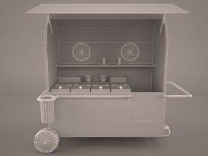 ice cream cart 3D Модель
