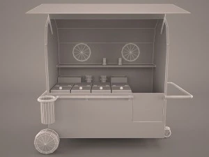 ice cream cart 3D Model