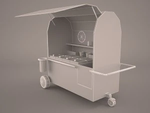 ice cream cart 3D Model