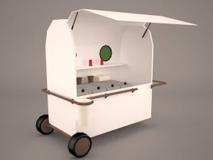 ice cream cart 3D Model