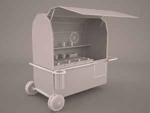 ice cream cart 3D Модель