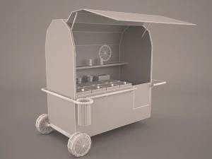 ice cream cart 3D Model