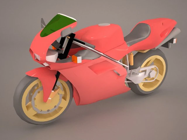 ducati 916 3D Model .c4d .max .obj .3ds .fbx .stl .blend 