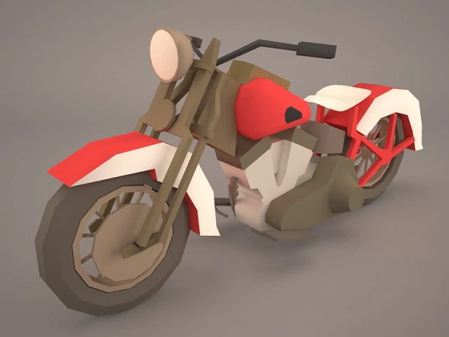 harley davidson softail 3D Model .c4d .max .obj .3ds .fbx .stl .blend