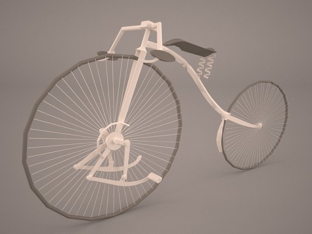 old bicycle 3D 模型 .c4d .max .obj .3ds .fbx .stl .blend 
