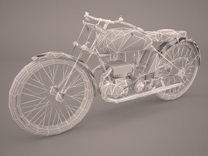 1921 classic motorcycle 3D Model
