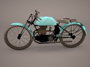 1921 classic motorcycle 3D Model