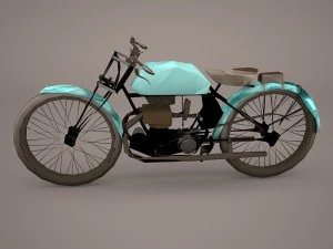 1921 classic motorcycle 3D Model