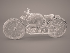 1921 classic motorcycle 3D Model