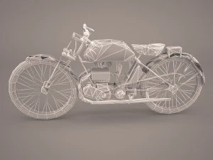 1921 classic motorcycle 3D Model
