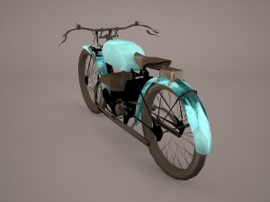 1921 classic motorcycle 3D Model