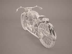 1921 classic motorcycle 3D Model