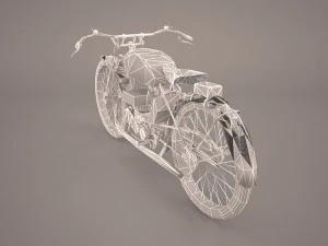1921 classic motorcycle 3D Model