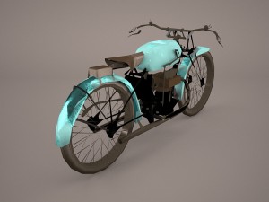 1921 classic motorcycle 3D Model