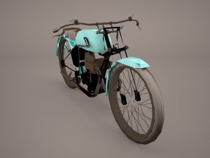 1921 classic motorcycle 3D Model