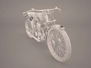 1921 classic motorcycle 3D Model