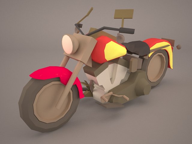 harley davidson fat boy motorcycle Model 3D .c4d .max .obj .3ds .fbx .stl .blend 