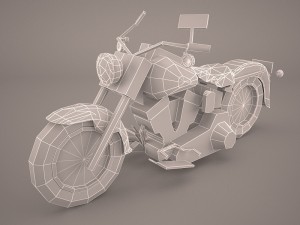 harley davidson fat boy motorcycle Model 3D