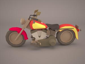 harley davidson fat boy motorcycle Model 3D