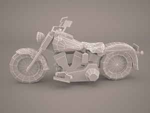 harley davidson fat boy motorcycle Model 3D