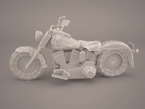 harley davidson fat boy motorcycle 3D Model