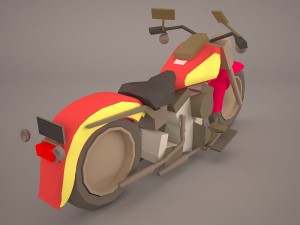 harley davidson fat boy motorcycle Model 3D