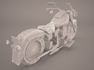 harley davidson fat boy motorcycle Model 3D