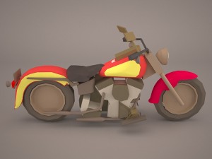harley davidson fat boy motorcycle Model 3D
