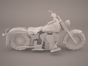 harley davidson fat boy motorcycle Model 3D