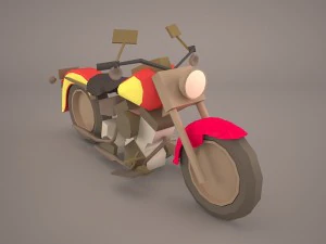 harley davidson fat boy motorcycle 3D Model