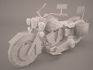 harley davidson heritage soft tail motorcycle 3D Model