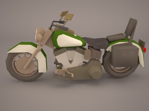 harley davidson heritage soft tail motorcycle 3D Model