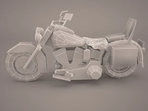 harley davidson heritage soft tail motorcycle 3D Model