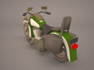 harley davidson heritage soft tail motorcycle 3D Model