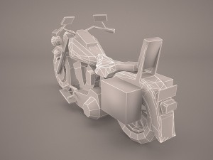harley davidson heritage soft tail motorcycle 3D Model